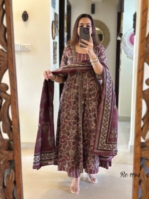 Brown Anarkali Set - Image 6