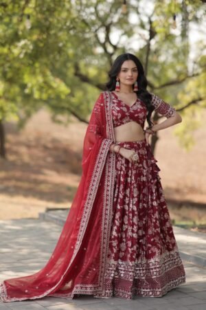 Red Lehenga Choli - Image 5