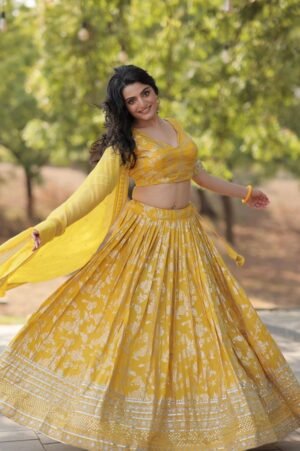 Yellow Lehenga choli - Image 3