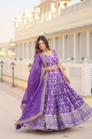 Purple Lehenga Choli - Image 3