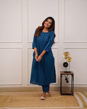 Teal Blue Kurti - Image 4