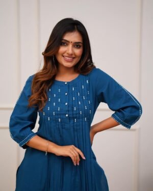 Teal Blue Kurti - Image 3