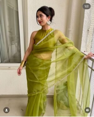 Soft Organza Saree - Image 3